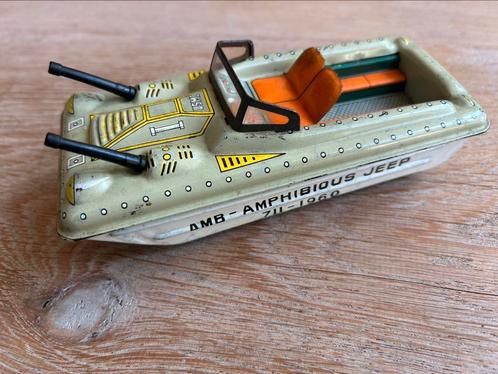 Militair Amfibie Jeep voertuig blik AMB 711-1960  Italy, Verzamelen, Speelgoed, Gebruikt, Ophalen of Verzenden
