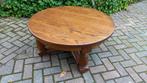 Robuuste Retro vintage ronde bruine  Salontafel. Jaren '60, Huis en Inrichting, Tafels | Eettafels, Ophalen, Rond, Minder dan 50 cm