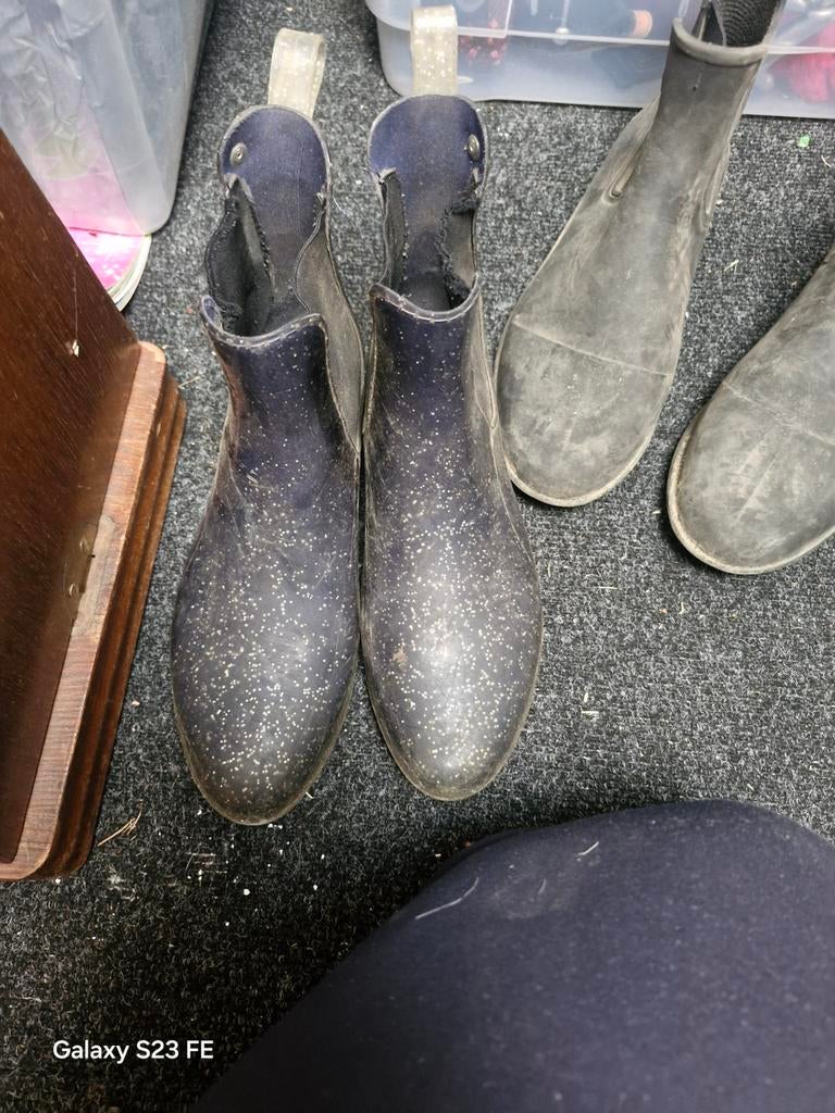 Paardrij schoentjes plastic met glitter 39, Dieren en Toebehoren, Paardrijkleding, Ophalen