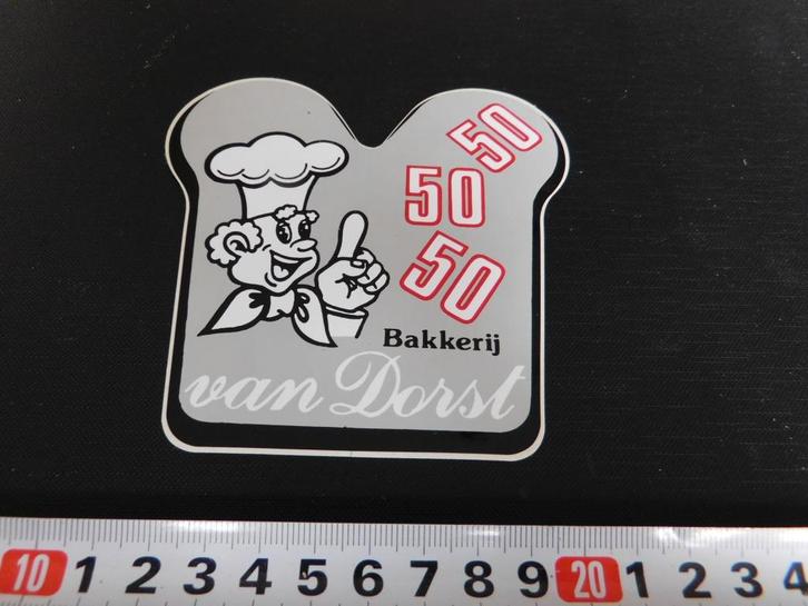 sticker bakkerij van dorst 50 - strip boterham bakker *, Verzamelen, Stickers, Zo goed als nieuw, Bedrijf of Vereniging, Ophalen