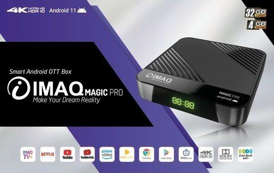 Imaq Magic Pro  Android 11 OTT Box 4GB Ram 32GB Geheugen, Audio, Tv en Foto, Mediaspelers, Nieuw, Minder dan 500 GB, HDMI, Optische audio