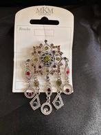 Elegante Broche met Kleurrijke Steentjes, Sieraden, Tassen en Uiterlijk, Broches, Overige materialen, 4 tot 7 cm, Overige kleuren