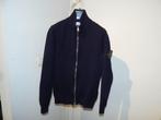 Stone Island wollen vest donker blauw badge mouw S