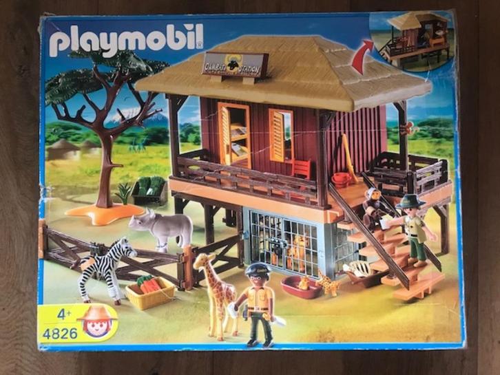 Playmobil 4826 – Safari Verzorgingspost – in originele doos, Kinderen en Baby's, Speelgoed | Playmobil, Zo goed als nieuw, Complete set