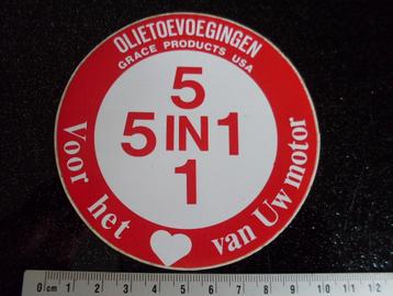 sticker 5in1 logo olie toevoegingen additive hart motor usa beschikbaar voor biedingen