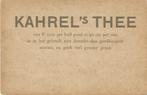 Kahrel's Thee op ansicht klederdracht ca 1910, Overige typen, Gebruikt, Verzenden