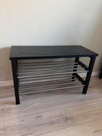 Zwarte IKEA TJUSIG schoenenbank / schoenenrek, Huis en Inrichting, Kasten | Schoenenrekken, Ophalen, Gebruikt