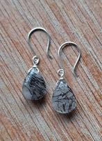 handgemaakte oorbellen echt zilver en rutielkwarts, Sieraden, Tassen en Uiterlijk, Hangers, Verzenden, Nieuw, Zilver