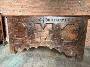 Antieke dekenkist 1711 - Prachtig stuk! beschikbaar voor biedingen