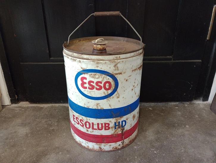 Oud Esso blik motor olie, Verzamelen, Merken en Reclamevoorwerpen, Gebruikt, Verpakking, Ophalen of Verzenden