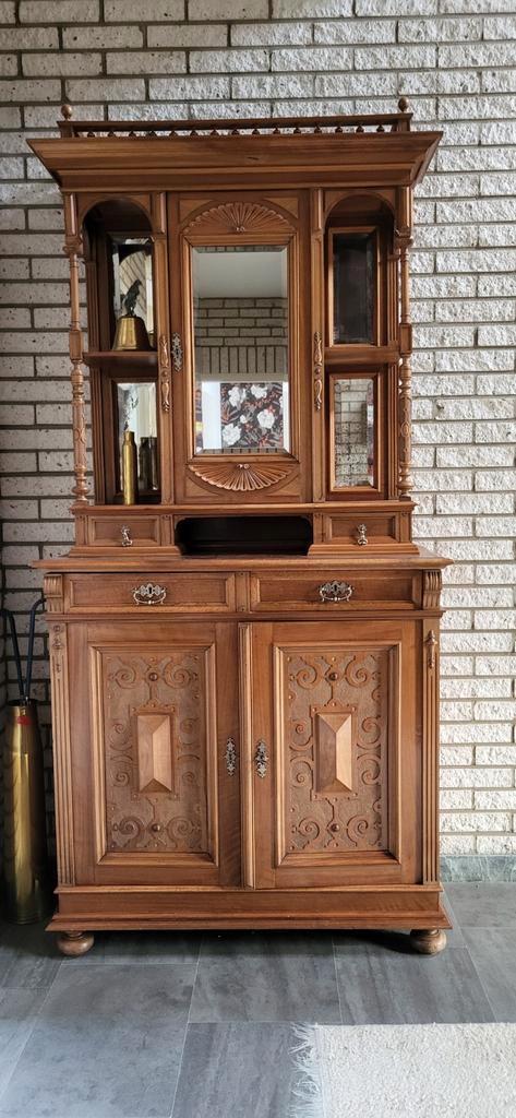 Antieke Mahonie Halkast, ca. 1850-1860, Huis en Inrichting, Kasten | Buffetkasten, Ophalen of Verzenden