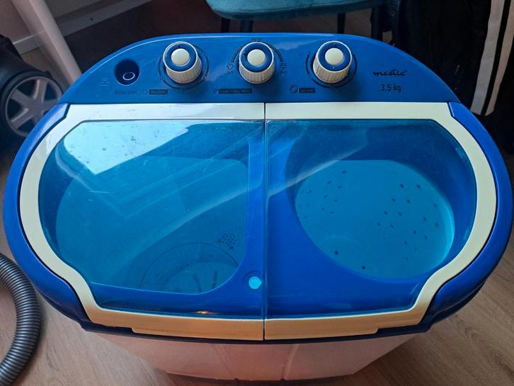 Compacte camping wasmachine met centrifuge, Witgoed en Apparatuur, Wasmachines, Gebruikt, Bovenlader, Minder dan 4 kg, Minder dan 85 cm