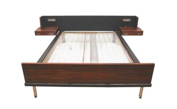 VIntage 2-persoonsbed / bed jaren '60 '70 midcentury design beschikbaar voor biedingen