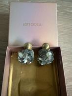 Lott Oorbellen Blauw/Grijs Goud - Zo goed als nieuw, Sieraden, Tassen en Uiterlijk, Oorbellen, Blauw, Ophalen of Verzenden, Zo goed als nieuw
