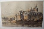 29 Wijk bij Duurstede het Kasteel Litho 1854, Ophalen of Verzenden