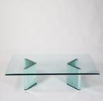 Vintage art deco design salontafel, koffietafel, Huis en Inrichting, 50 tot 100 cm, Minder dan 50 cm, Glas, 100 tot 150 cm