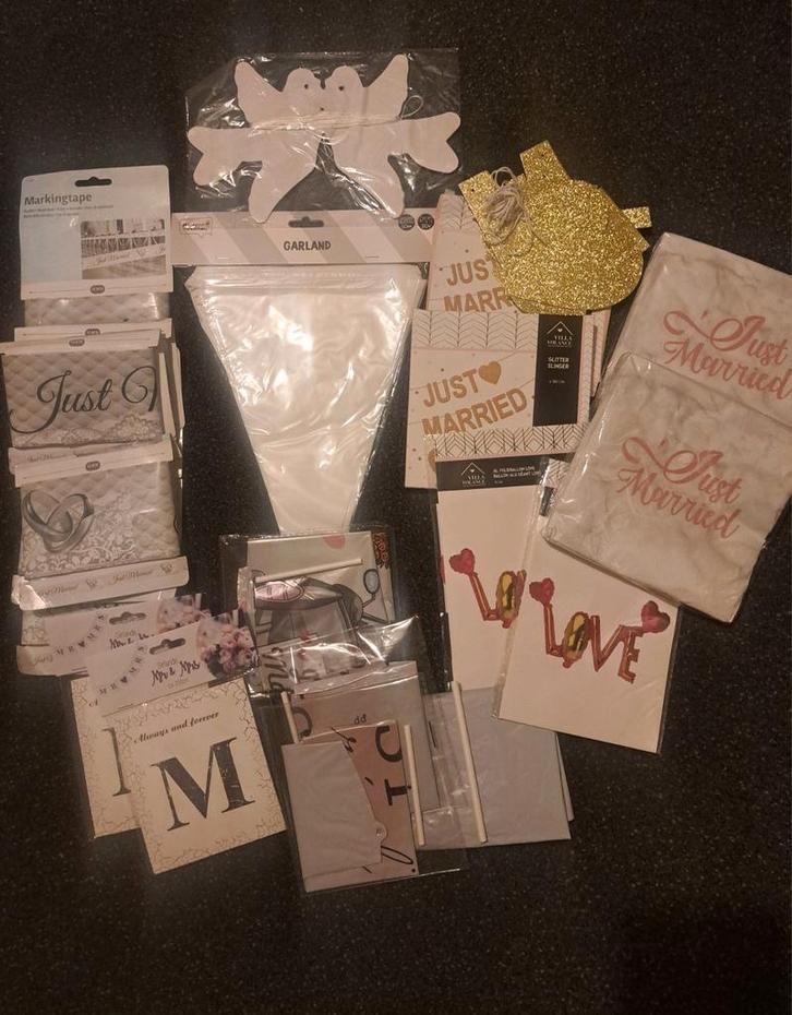 Bruiloft Versiering Pakket - Nieuw!, Hobby en Vrije tijd, Feestartikelen, Nieuw, Versiering, Geboorte of Huwelijk, Ophalen