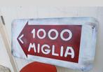 Oud verkeersbord Mille miglia, 1000 miglia., Verzamelen, Reclamebord, Italia, Gebruikt, Ophalen of Verzenden
