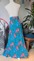 Tante Betsy maxirok maxi lange rok hippie vogels blaadjes XL, Kleding | Dames, Tante Betsy, Blauw, Maat 46/48 (XL) of groter, Ophalen of Verzenden