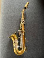 Sopraansaxofoon   Borgani    vintage Bb saxofoon, Ophalen of Verzenden, Gebruikt, Sopraan, Met koffer