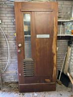 Authentieke jaren 30 voordeur met glas en rooster, Gebruikt, 80 tot 100 cm, Ophalen of Verzenden, 200 tot 215 cm