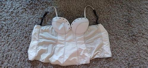 Sexy Korset Sapph, maat S, wit, een maal gedragen, Kleding | Dames, Ondergoed en Lingerie, Body of Korset, Wit, Ophalen of Verzenden