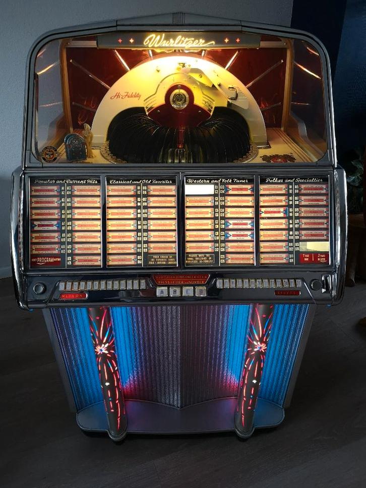 Wurlitzer 1800 Jukebox 1955, Verzamelen, Automaten | Jukeboxen, Gebruikt, Wurlitzer, 1950 tot 1960, Ophalen