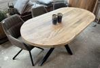 Magazijn Leegverkoop Eettafel deens ovaal mangohout matrix, Nieuw, Ophalen of Verzenden, Info@wkhome.nl, Argonweg 20 Amersfoort