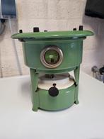 1-pits petroleumstel emaille groen, Antiek en Kunst, Ophalen of Verzenden