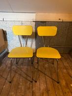 Gele Formica Stoelen - Opknapper, Huis en Inrichting, Stoelen, Ophalen, Gebruikt, Twee, Overige kleuren
