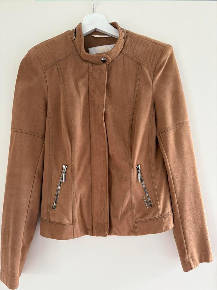 AIRField schitterend vallend suedine jasje, Kleding | Dames, Jasjes, Kostuums en Pakken, Gedragen, Jasje, Maat 38/40 (M), Beige