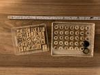 Stempelset Alfabet & Symbolen, Hobby en Vrije tijd, Stempelen, Ophalen, Zo goed als nieuw, Houten stempel