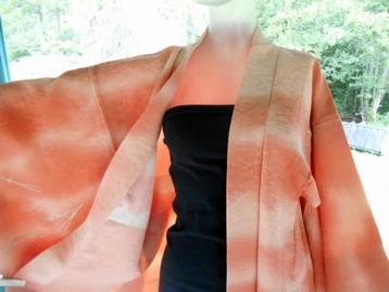 haori handgemaakt in Japan kimonojasje natuurzijde  beschikbaar voor biedingen