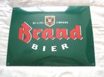 brand bier emaille bord 30cm bij 40 cm, Verzamelen, Biermerken, Reclamebord, Plaat of Schild, Ophalen of Verzenden, Zo goed als nieuw