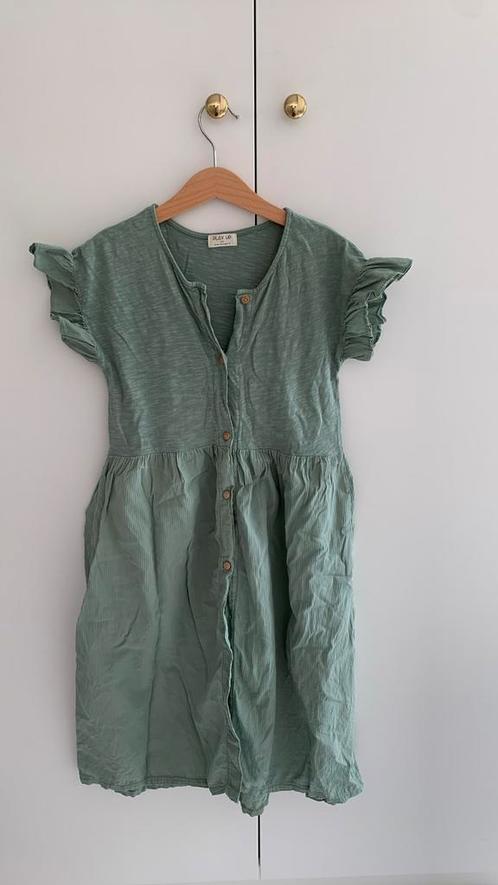 Play up. Groen blauw jurkje. Maat 128, Kinderen en Baby's, Kinderkleding | Maat 128, Zo goed als nieuw, Meisje, Jurk of Rok, Ophalen of Verzenden