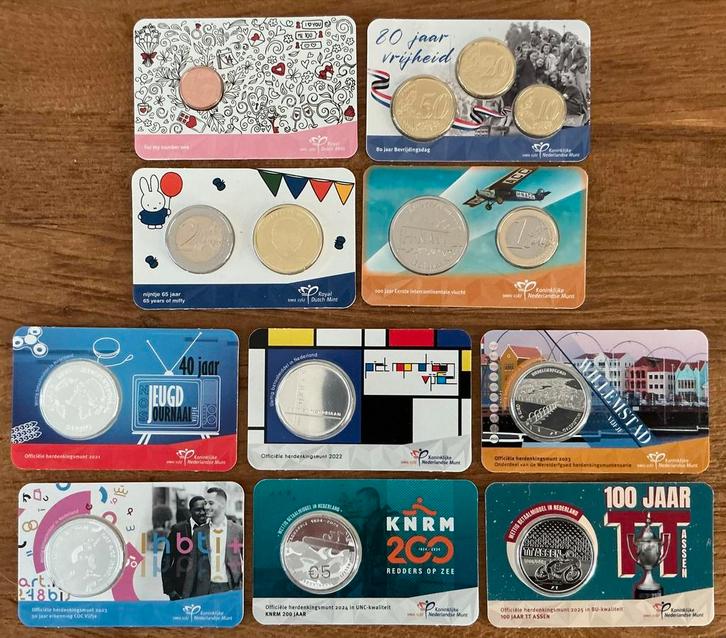 10 Coincards - Diverse voor een koopje., Postzegels en Munten, Munten | Nederland, Setje, Euro's, Koningin Beatrix, Zilver, Ophalen of Verzenden