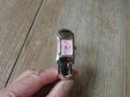 Dames horloge van flexibel metaal, roze wijzerplaat, Overige merken, Staal, Staal, Ophalen of Verzenden