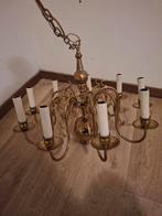 Kroonluchter brons, Huis en Inrichting, Lampen | Kroonluchters, Ophalen of Verzenden, Gebruikt, Metaal, Landelijk