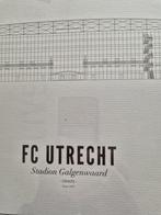 Ingelijste Wijck poster stadion Galgenwaard (FC Utrecht), Ophalen, Met lijst, Rechthoekig Liggend, Zo goed als nieuw