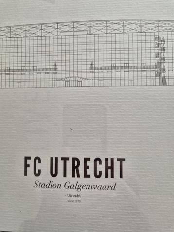Ingelijste Wijck poster stadion Galgenwaard (FC Utrecht) beschikbaar voor biedingen