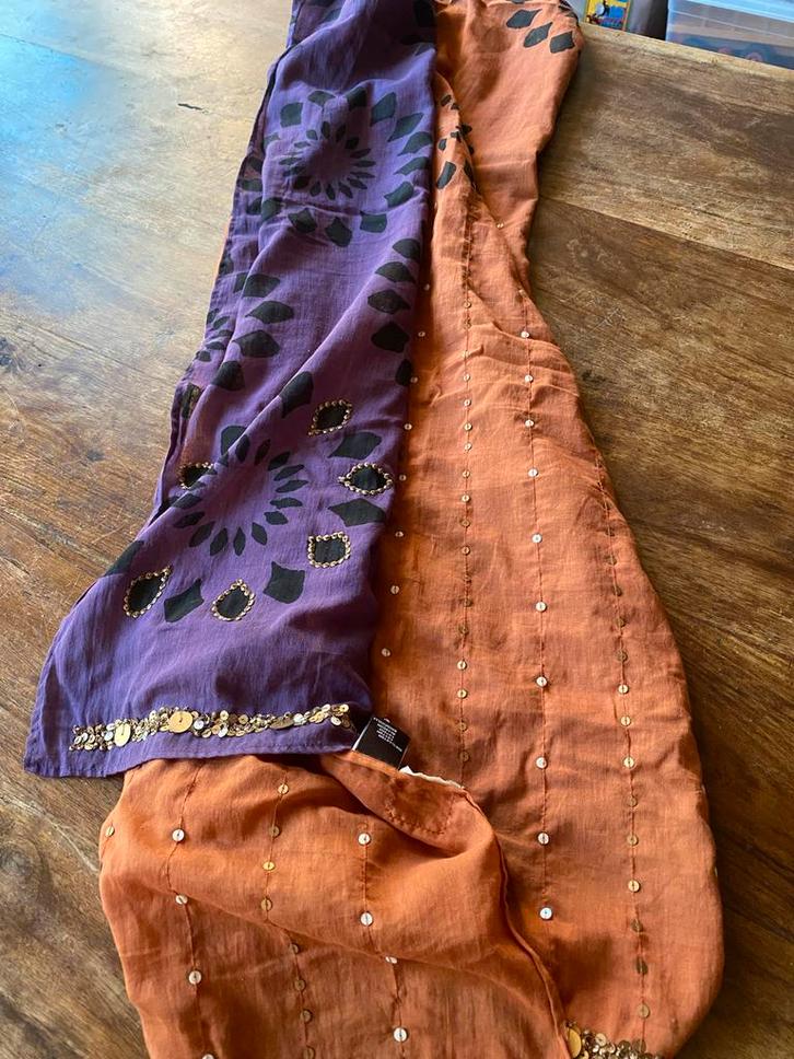 Antik Batik Sjaal/Sarong - Nieuw met Borduurwerk & Paillette, Kleding | Dames, Badmode en Zwemkleding, Nieuw, Overige typen, Overige kleuren