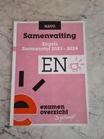 Samenvatting Engels Havo Examenstof 2023-2024, Ophalen of Verzenden, Zo goed als nieuw, HAVO, Engels