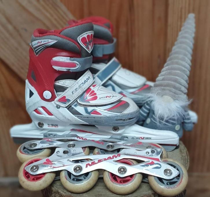 NIJDAM verstelbare schaatsen skeelers mt 33-36 GESLEPEN, Sport en Fitness, Schaatsen, Gebruikt, Combinoren, Nijdam, Ophalen of Verzenden