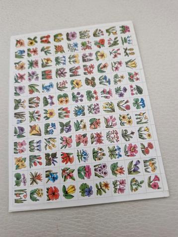 Vintage Stickers - Bloemen, Moederdag, Kerst beschikbaar voor biedingen