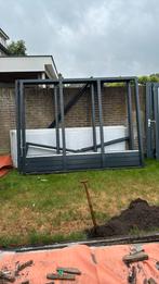 2 x.  3-vaks kozijn met dubbelglas hr++, Doe-het-zelf en Verbouw, Ophalen, Gevelraam of Ruit, Gebruikt, 160 cm of meer