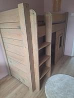 Bed steigerhout hoogslaper, Huis en Inrichting, Slaapkamer | Stapelbedden en Hoogslapers, Ophalen, Gebruikt, Hoogslaper, Eenpersoons