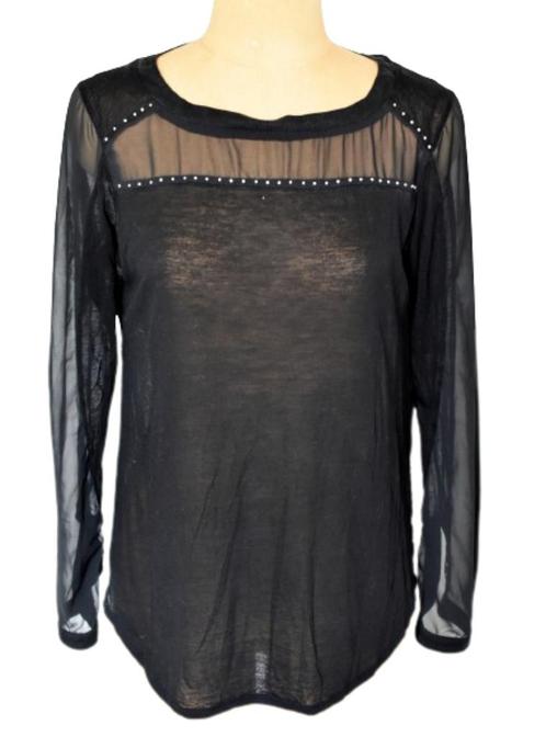 Hunkydory ragfijn topje, transparant truitje, Mt. S, Kleding | Dames, Truien en Vesten, Zo goed als nieuw, Maat 36 (S), Zwart