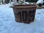 Brocante wasmand / wasserijmand van riet, Ophalen, Gebruikt, Mand, Riet