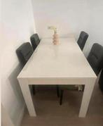 Hoogglans eettafel  180x90x80 cm(Met Gratis 4 stoelen), Huis en Inrichting, Complete inboedels, Ophalen of Verzenden