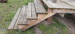 Vlonderplanken Douglas palen vuren balkjes trapwangen, Tuin en Terras, Palen, Balken en Planken, Ophalen, Overige typen, Zo goed als nieuw